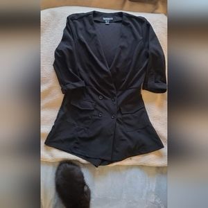 Black formal romper